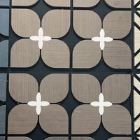 Panel Acústico 3D de Chapa de Madera, MDF, PET, Fibra de Poliéster, Rejilla Insonorizante, Decoración de Pared Escultural con Forma Personalizada OEM para Hotel u Oficina