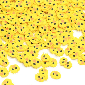 500 grammes de paillettes en argile polymère souple <span class=keywords><strong>jaune</strong></span>, en forme de poussins, pour loisirs créatifs, accessoires de nail art, décorations pour slime - Product Image 3