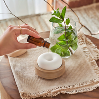 Diffuseur Minimaliste en Plâtre : Ensemble Esthétique en Céramique et Pierre de Gypse pour Huiles Essentielles – Désodorisant d'Ambiance pour Maison, Bureau, Cadeau