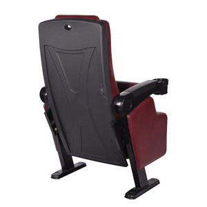 Silla de cine Starlight Theater Xzl-09 de cuero rojo con portavasos para uso en cines y auditorios - Product Image 2