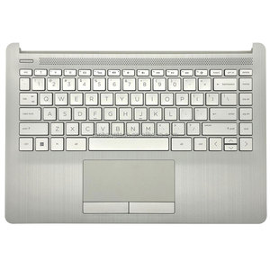 Pour HP Pavilion 14-CF 14-DK, coque supérieure argentée avec clavier et pavé tactile L48647-001 - Product Image 1
