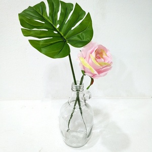 YOPIN-5068 Feuilles vertes artificielles de Monstera variées pour décoration murale de fond vert - Product Image 6