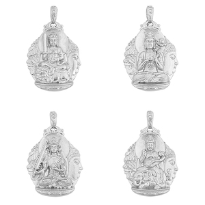 Tibetan Silver Buddhist Pendant Necklace Religious Themed Stainless Steel Pendant for Men Jewelry Making Acero Inoxidable - Product Image 3