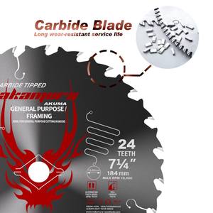 Yüksek kaliteli Undercut TCT ahşap kesme 184mm 7-1/4 "inç <span class=keywords><strong>24</strong></span>-Tooth hızlı kesme dairesel testere bıçakları - Product Image 3