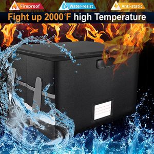 YHX Water proof Fire proof Document Organizer Rechteckige Aufbewahrung boxen Verriegelung funktion Faltbarer staub dichter Bürosp eicher lack - Product Image 5