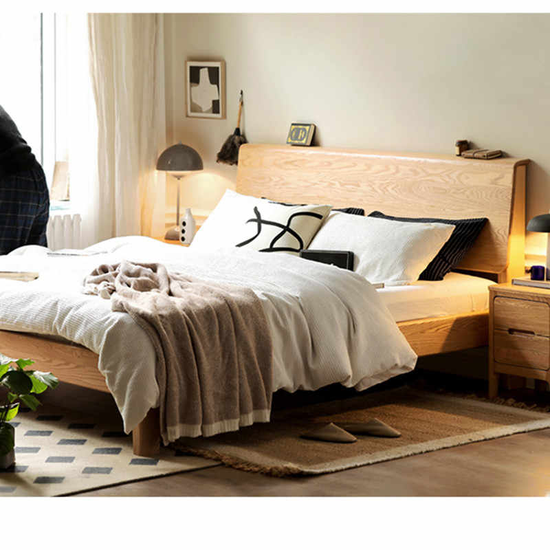solid wood japanese bed