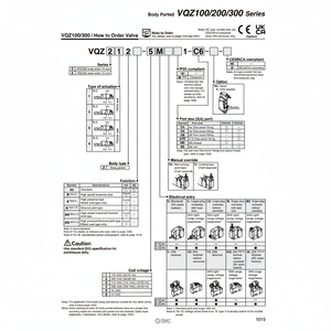 Modèle d'électrovanne pneumatique SMC VQZ332-1YZBW1-C8 - Product Image 1