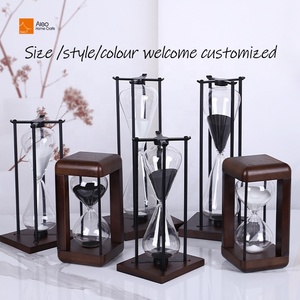 Sablier Art Déco Moderne 15/30/60 Minutes en Verre Plaqué Or Fait Main Écologique Durable Cadeau Décoration Maison Anniversaire - Product Image 4