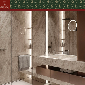 Juego de Baño de Mármol Taj Mahal GOLDKING, Vetas Blancas y Grises, Corte de Precisión para Casas de Lujo y <span class=keywords><strong>Suites</strong></span> de Hotel - Product Image 4