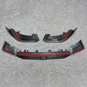 Labio de parachoques delantero de fibra de carbono X3M F97 para BMW X3M F97 X4M F98 LCI <span class=keywords><strong>2022</strong></span> + alerón divisor de labio de parachoques delantero Kit de carrocería de coche - Product Image 4