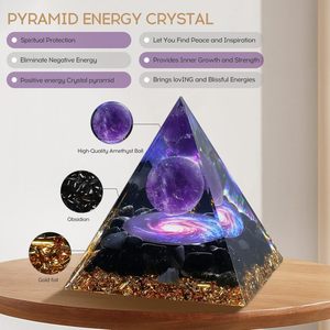 Pirámide de Orgón Portátil Hopeseed, Energía Positiva, <span class=keywords><strong>Orgonita</strong></span>, Amatista, Obsidiana, Sanación, Reducción del Estrés, Chakra, Reiki, Meditación, Amuleto de la Suerte - Product Image 3