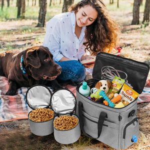 Bolsa de Viaje <span class=keywords><strong>para</strong></span> Perros de Poliéster Personalizada de Fábrica, Maleta <span class=keywords><strong>para</strong></span> <span class=keywords><strong>Mascotas</strong></span>, Bolso de Transporte <span class=keywords><strong>para</strong></span> <span class=keywords><strong>Mascotas</strong></span> de Fin de Semana con Tazón Plegable - Product Image 3
