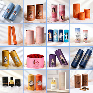Tube d'emballage cylindrique en papier de qualité alimentaire à ouverture par le bas pour le stockage de serviettes, fruits secs, tisanes et feuilles de thé en vrac - Product Image 3