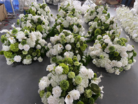 Nouvelle Boule de Composition Florale en Soie Verte et Blanche de Haute Qualité et Durable 2026, Décoration Romantique de Centre de Table pour Mariage