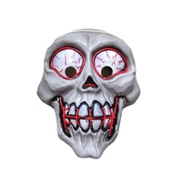 Masque de singe lumineux en PVC EL qui brille dans le noir, best-seller transfrontalier pour Pâques, Halloween, carnaval et spectacles sur scène
