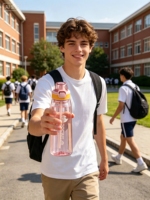 Bouteille d'eau sans sucre, sans fuite, parfumée, pour adultes, enfants, sport, course à pied, randonnée, école