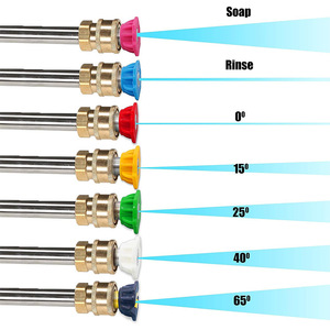 Boquilla de Pulverización de Alta Presión SL, Conexión Rápida de 1/4, Patrón de Pulverización Ajustable, Cabezal de Pistola de Agua de Acero Inoxidable para Lavado de Autos - Product Image 1