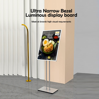 Boîte lumineuse LED extérieure de haute luminosité, format A4, A3, A2, A1, forme carrée, cadre en aluminium à clipser, panneau publicitaire en acrylique