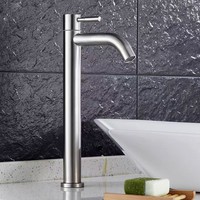 Meilleure vente en Asie du Sud-Est : Robinet monocommande moderne en acier inoxydable 304 pour eau froide, pour lavabo de comptoir extérieur