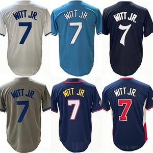 เสื้อเบสบอลอเมริกันแบบเย็บติดปี 2026 รุ่นใหม่ ราคาถูก หมายเลข 7 บ็อบบี้ วิท จูเนียร์ 16 โบ แจ็กสัน 13 <span class=keywords><strong>ซ</strong></span>ัลวาดอร์ <span class=keywords><strong>เป</strong></span><span class=keywords><strong>เร</strong></span><span class=keywords><strong>ซ</strong></span> 5 เบรตต์ - Product Image 2