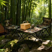 Ensemble de table pliante d'extérieur moderne et légère en acier au carbone, table de pique-nique, chaise de camping, utilisation au stade, durable en extérieur