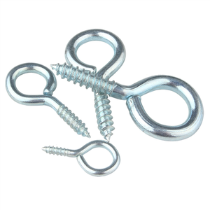 Vis à oeil de fixation en bois coloré crochets vis à filetage d'oeil de mouton M8 * 80mm vis à oeil d'or pour bois - Product Image 1