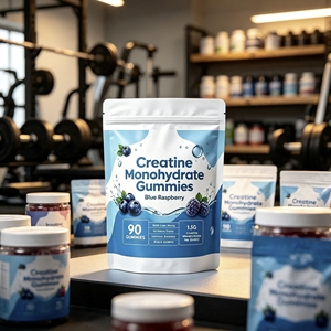 Gummies de créatine monohydrate haute puissance 1,5 g par gomme, formule végétalienne <span class=keywords><strong>anti</strong></span>-déformation, marque privée, OEM, saveur personnalisée, emballage - Product Image 1
