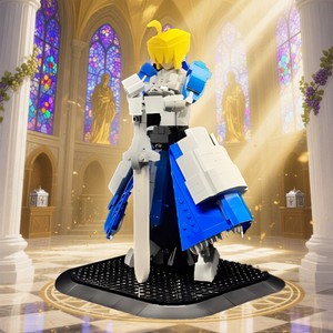 Funbuild Phổ Biến MOC-221967 Số Phận/Ở Đêm <span class=keywords><strong>Saber</strong></span> Mini Hành Động Mô Hình Xây Dựng Khối Thiết Lập - Product Image 5