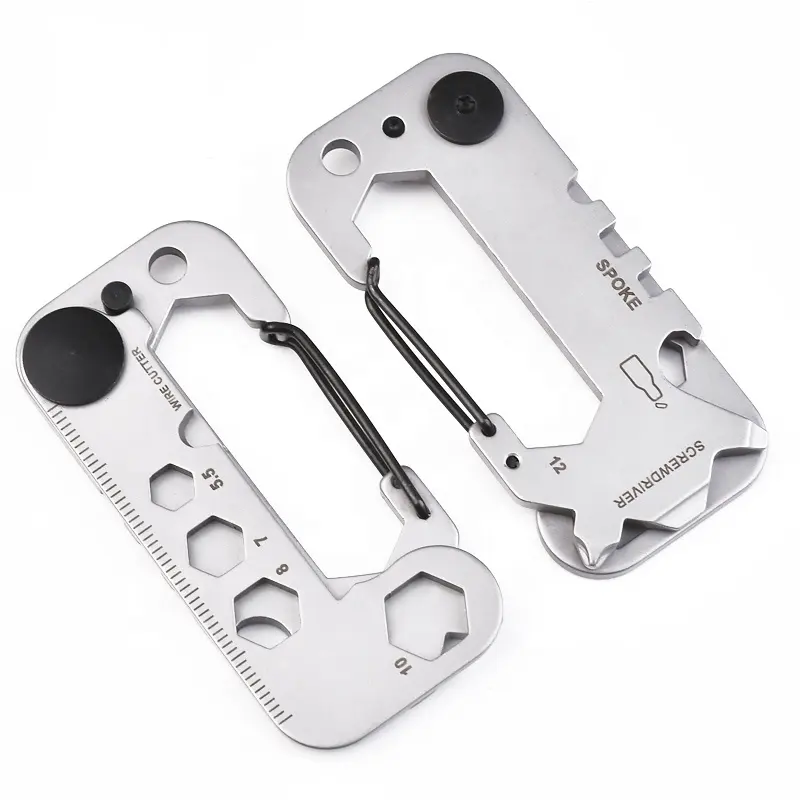 Outdoor Camping Hiking 8 IN 1 420# Stainless Steel Metal Purpose Tools EDC Card