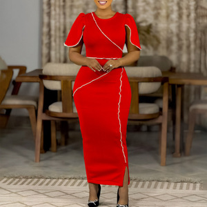 knee length dresses for ladies Ladies Straight Shoulder Maxi Sun Dress Wholesale
