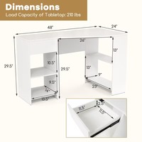 Organisateur de bureau d'angle en L moderne pour commande en gros avec étagères de rangement et tiroir pour petits espaces et bureau à domicile