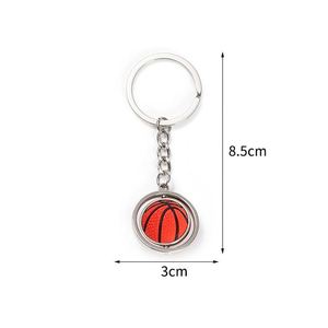 Llavero Deportivo Giratorio de Metal con Balón de Fútbol o Baloncesto para Fanáticos - Product Image 4