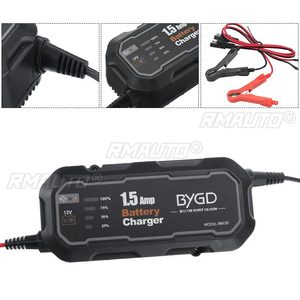 เครื่องชาร์จแบตเตอรี่รถยนต์ 12V 1.2A พร้อมหน้าจอสัมผัส ซ่อมแซมแบตเตอรี่แบบพัลส์ สำหรับรถยนต์และมอเตอร์ไซค์ ชาร์จเร็ว รองรับแบตเตอรี่แบบเปียกและแห้งชนิดตะกั่วกรด - Product Image 3
