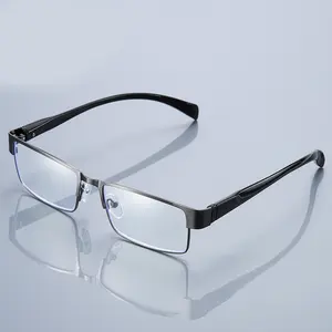 J89868 1 adet Metal kare Lens yaylı menteşeler presbiyopi Unisex düzeltici gözlük 1.0 1.5 2.0 2.5 3.0 3.5 4.0 okuma gözlüğü