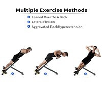Banc d'entraînement abdominal réglable et pliable en métal, chaise romaine pour exercices d'hyperextension, entraînement abdominal et dorsal à domicile