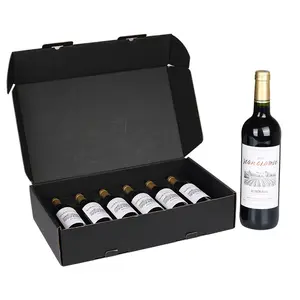 Üreticileri 6 şişe bordeaux şarap kutusu iş kırmızı şarap hediye ambalaj kutusu