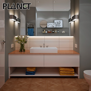 Modern bathroom vanity stainless steel High End Sink Bathroom Cabinet single room washbasin cabinet