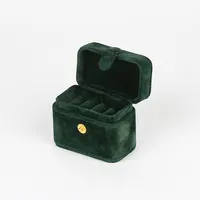 Kemasan Beludru Kertas Hati Kayu Ukuran Kecil Plastik Kemasan Hadiah Penyimpanan Perhiasan Kayu Kotak Logo Kustom untuk Cincin Emas