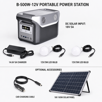 Station d'alimentation portable à batterie solaire, station de secours 500W 12.8V 28Ah, portable d'urgence avec poignée