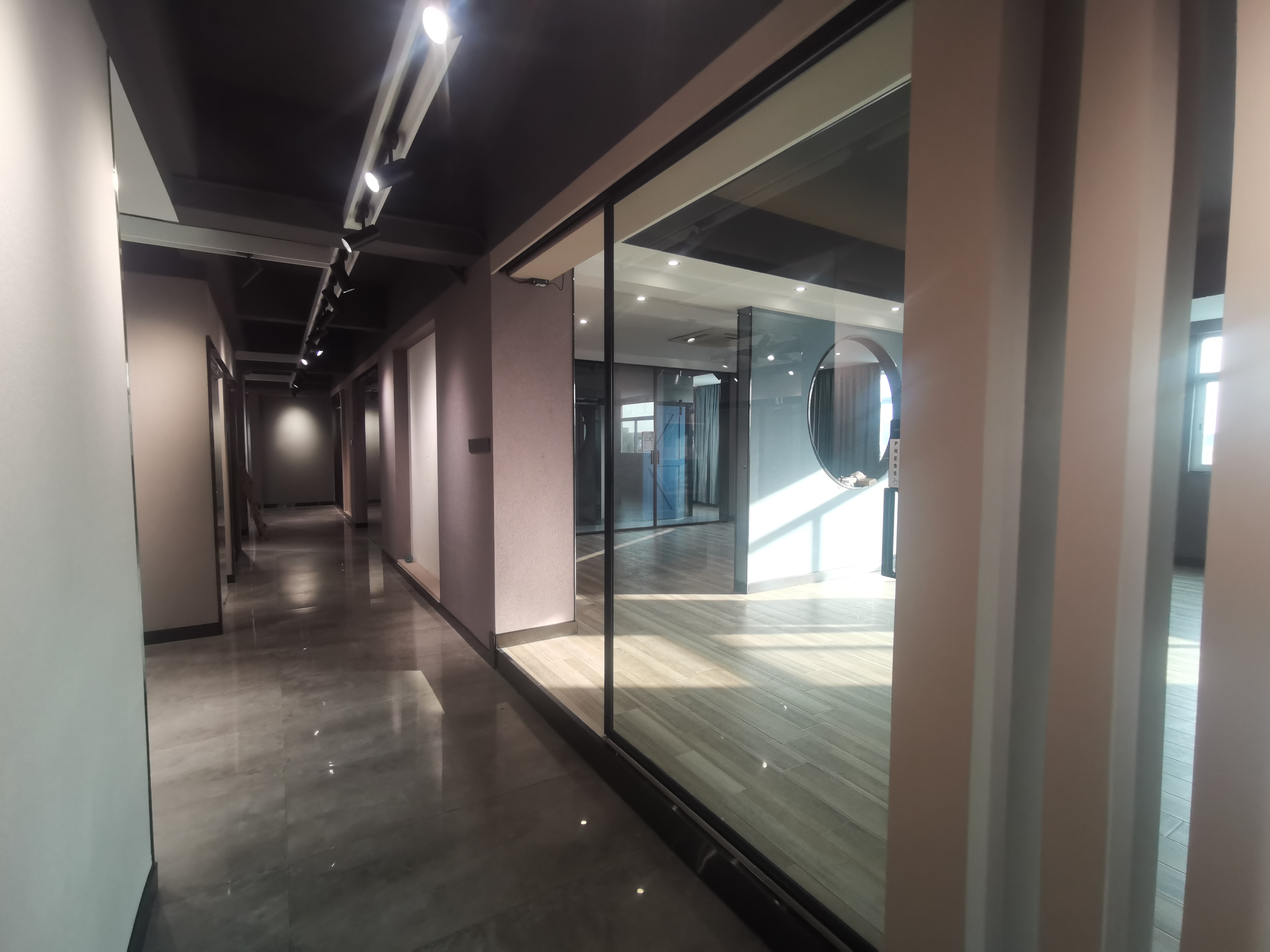 new design aluminium matte black slim frame smart glass sliding automatic door system magnetic levitation glass sliding door