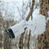 Boîtier de jonction métallique étanche pour caméra de sécurité avec support et couvercle rabattable pour dissimuler les câbles, accessoires de surveillance pour panneaux solaires