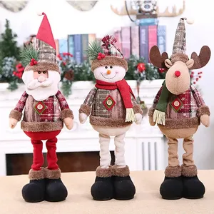 Buon natale Babbo Natale bambola di stoffa alce ornamenti natalizi e decorazioni per l'albero di Natale regali natali per l'arredamento della casa