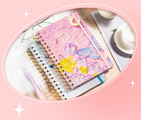 Cahier à disque fantaisie taille A5 classeur à disque coloré Happy Notebook avec personnalisable