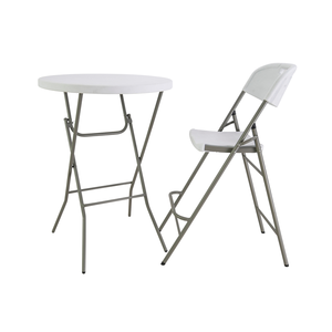 80cm yuvarlak açık HDPE plastik yüksek üst bar masaları katlanabilir yüksek üst kokteyl masaları - Product Image 4