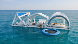 Gazebo Inflable Flotante para Vacaciones de Verano, Pabellón Acuático para Espacios de Ocio - Product Image 6