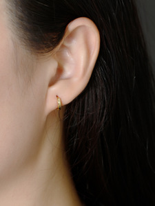 Pendientes de Aro Versátiles de <span class=keywords><strong>Plata</strong></span> de Ley 925 para Mujer, Chapados en Oro de 18K, Pendientes Huggies de <span class=keywords><strong>Plata</strong></span> 925, Venta al por Mayor - Product Image 2