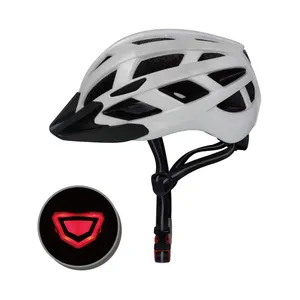 Best Cheap White Inmold Adult Bike Cycle Helmet With Lights