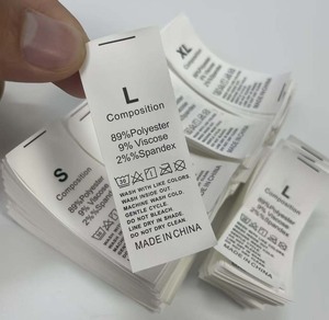 Satijnen Zeefdruk Kledingstuk Wasverzorging Labels Kleding Bedrukt Satijn Labels Groothandel Op Maat Satijnen Lint Tag - Product Image 1