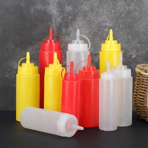 Bouteilles de sauce et d'huile en plastique à presser pour cuisine, avec plusieurs embouts, modèle 2026 - Product Image 1