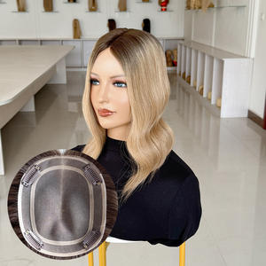 Topper capillaire prêt à expédier, Topper capillaire européen en cheveux humains, Topper mono 5*6 # B3-9-23 Couleur invisible respirante pour femmes - Product Image 6